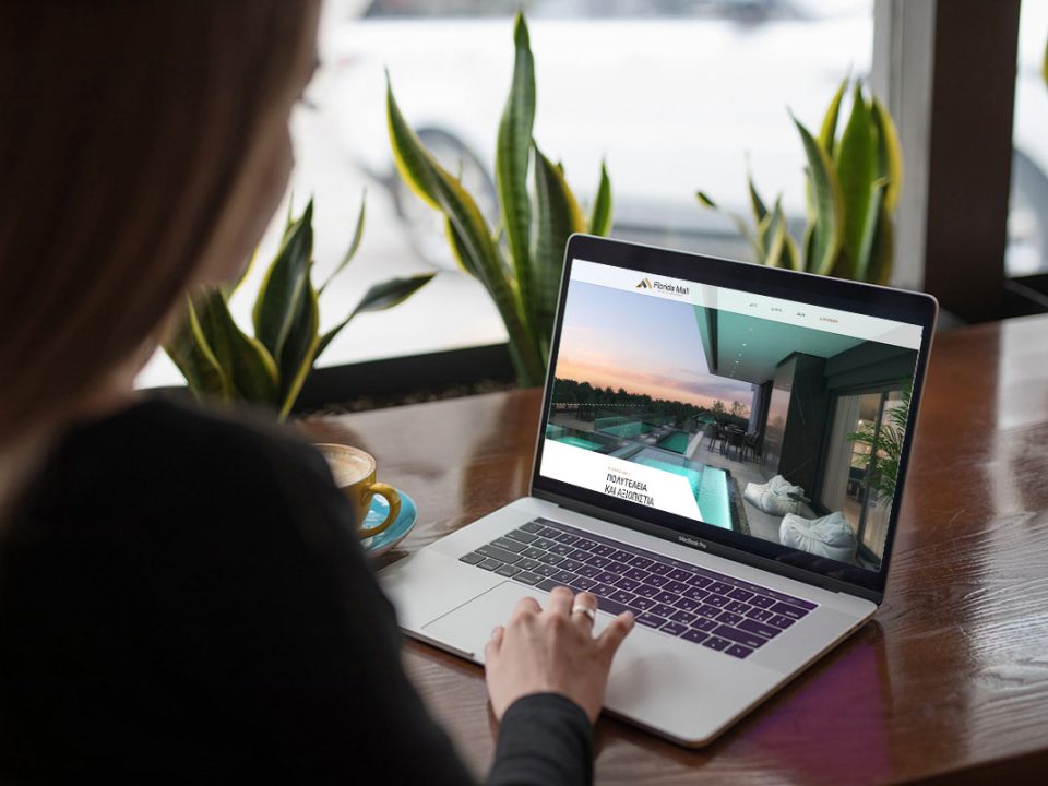 Florida mall website mockup