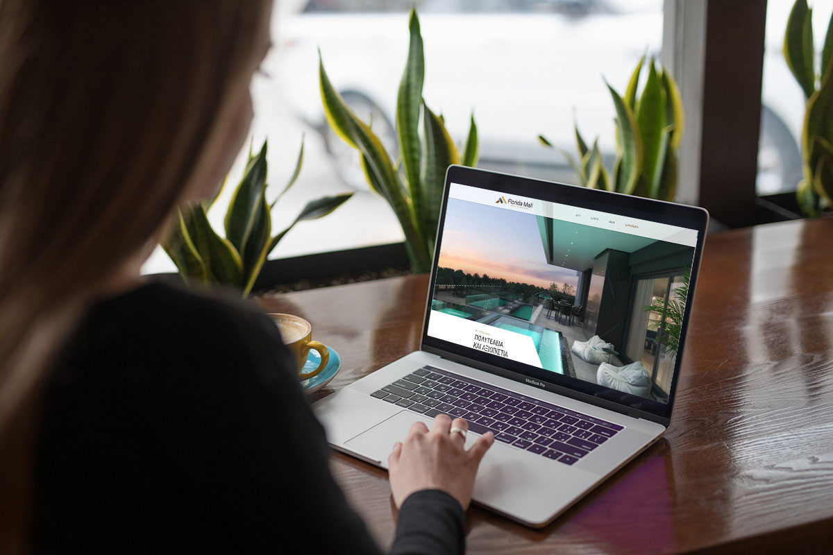 Florida mall website mockup