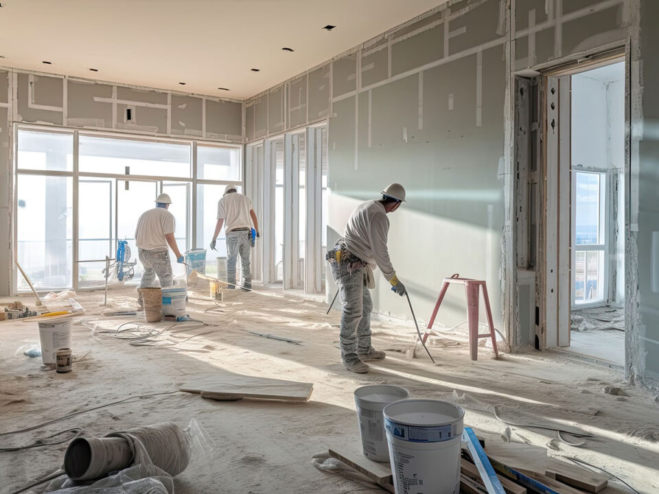 drywalling and dry building applied in new Florida Mall projects